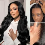 13×4 Full Frontal HD Lace Wigs Pre-Bleached Knots Glueless Body Wave Human Hair Wigs - Image 7