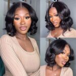 Ready To Go Glueless Loose Body Wave Short Bob Wig Pre-Bleached Knots 6×5 Pre-Cut Lace Wig - Image 6
