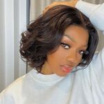 Ready To Go Glueless Loose Body Wave Short Bob Wig Pre-Bleached Knots 6×5 Pre-Cut Lace Wig - Image 4