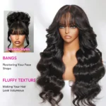 Wear Go Pre-Cut 6×5 Lace Glueless Wig Body Wave Lace Wigs with Bangs - Image 5