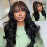 Wear Go Pre-Cut 6×5 Lace Glueless Wig Body Wave Lace Wigs with Bangs