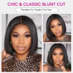 Super Double Drawn Bone Straight 2×6 Lace Bob Wig Raw Vietnamese Hair HD Lace Wig 220% - Image 11