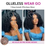 Wear Go Glueless Deep Curly Pre-cut Lace Wig Upgrade 6×5 Lace Short Cut Bob Wig - Image 8