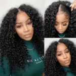 Bouncy Deep Wave V Part Wig Human Hair Wig No Glue No Gel Easy Install - Image 4
