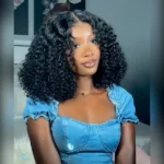 Big Curly Undetectable Lace Short Wig Deep Curly Glueless Lace Wig 180% Density - Image 15