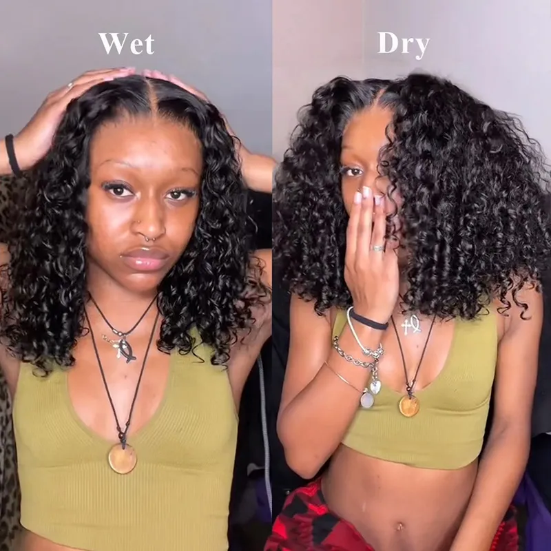 Bouncy Water Wave Short Bob Wig Wear And Go Glueless 6×5 Lace Wig Pre-Bleached Knots Bouncy Water Wave Short Bob Wig Wear And Go Glueless 6×5 Lace Wig Pre-Bleached Knots - Image 1