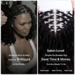 Boho Braids Water Wave Bob Wig Glueless 6×5 Lace Closure with Braided Top Human Hair Wig Pre-Cut Lace - Image 8