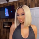 Short Bob Wigs Blonde Wig With Dark Roots Straight Hair 13×4 Lace Front Wigs - Image 10