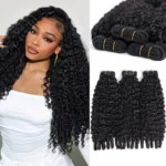 Burmese Curly Hair 3/4 Bundles 100% Virgin Human Hair Bouncy Curly
