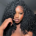 Raw Burmese Curly Half Wig With Spiral Curly Ends Flip Over Human Hair Wig - Image 8