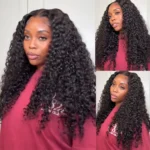 Burmese Curly Wig 6×5 13×6 Lace With Spiral Curly Ends Pull & Go Glueless Human Hair Wig - Image 2