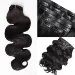 Seamless Clip In Hair Extensions Body Wave Real Human Hair 7pcs/pack Quick Install - Image 2