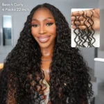 Feather Crochet Hair Miracle Knots Boho Braids Burmese Curly / Kinky Curly Human Hair Extensions - Image 10