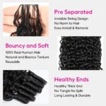 Feather Crochet Hair Miracle Knots Boho Braids Burmese Curly / Kinky Curly Human Hair Extensions - Image 6