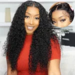 Pre-Bleached Knots 13×4 13×6 HD Lace Frontal Glueless Wigs Curly Wave Human Hair Wigs 180% - Image 4