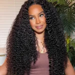Pre-Bleached Knots 13×4 13×6 HD Lace Frontal Glueless Wigs Curly Wave Human Hair Wigs 180% - Image 2