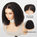 Throw On & Go Glueless 6×5 13×4 HD Lace Front Wig Curly Short Bob Wig - Image 2