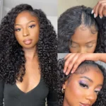 V Part Curly Wave Human Hair Wigs U Part Wig 180% Density - Image 5