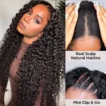 V Part Curly Wave Human Hair Wigs U Part Wig 180% Density - Image 10