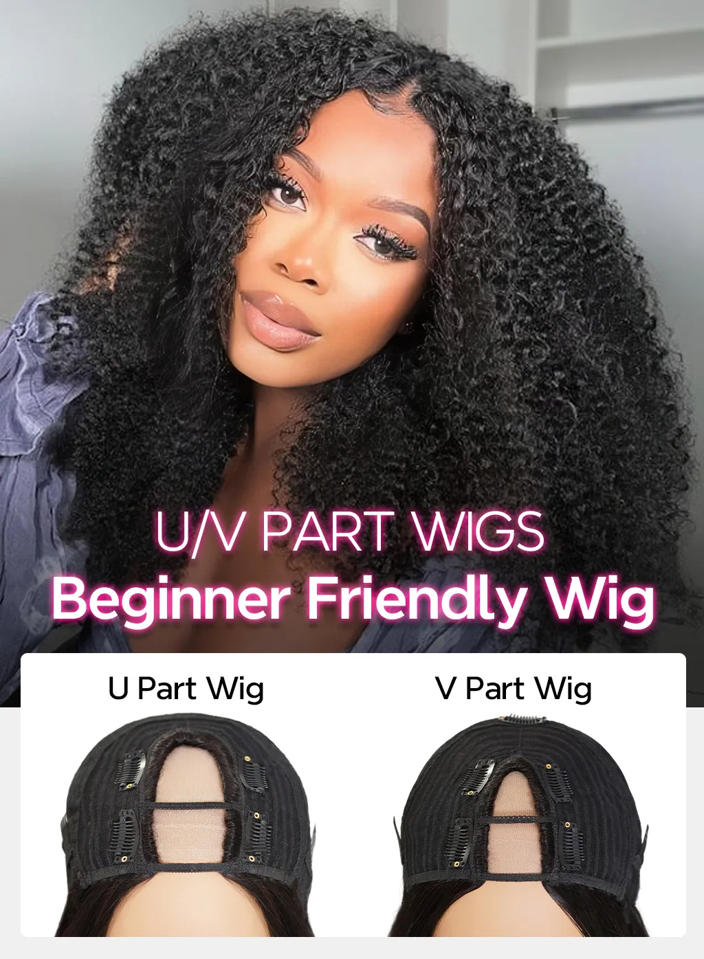 Tinashe hair curly u-v part wig description