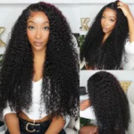 Glueless 6×5 HD Lace Wigs Curly Wave Human Hair Wig Lace Closure Wig Put On and Go
