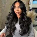 Face-Framing Curtain Bangs Body Wave Pull Go Glueless 6×5 Pre-Cut HD Lace Wig Human Hair Wig With Layers - Image 9
