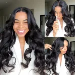 Face-Framing Curtain Bangs Body Wave Pull Go Glueless 6×5 Pre-Cut HD Lace Wig Human Hair Wig With Layers - Image 2