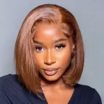 Dark Brown / 99j / Copper Brown Bob Wig Glueless 6×5 Pre-Cut HD Lace Wig Wear & Go - Image 6
