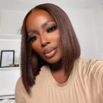 Dark Brown / 99j / Copper Brown Bob Wig Glueless 6×5 Pre-Cut HD Lace Wig Wear & Go