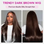 Dark Brown Straight Human Hair 6×5 13×4 HD Lace Front Wigs - Image 4