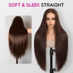 Dark Brown Straight Human Hair 6×5 13×4 HD Lace Front Wigs - Image 6