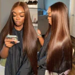 Dark Brown Straight Human Hair 6×5 13×4 HD Lace Front Wigs - Image 11