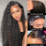Pre-Bleached Knots 13×4 13×6 HD Lace Frontal Wigs Deep Wave Glueless Human Hair Wigs 180% - Image 11