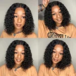 Ready To Go Glueless Deep Wave Bob Wig Pre-Cut 6×5 HD Lace Wig Bleached Knots - Image 4