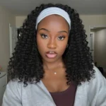 Headband Wig Deep Wave Shoulder Length Wig - Image 5