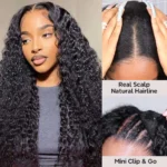No Leave Out V Part Wig Deep Wave Human Hair Wigs - Image 6