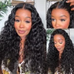 13×4 HD Lace Frontal Wigs Pre-Bleached Knots Glueless Water Wave Lace Wigs 180% Density