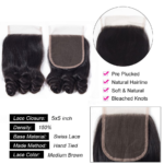 Brazilian Funmi Hair Virgin Hair 3 Bundles with 5×5 Lace Closure - Image 7