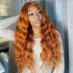 Orange Ginger Body Wave 13×4 HD Lace Front Wig 180% Density - Image 3