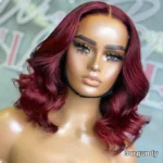 Wear Go Glueless Loose Body Wave Pre-Cut 6×5 Lace Bob Wig Dark Brown/Reddish Brown/99j Color - Image 10