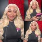 Glueless Blonde 6×5 Lace Closure Wig Pre-Cut Lace & Bleached Knots Put On and Go - Image 4