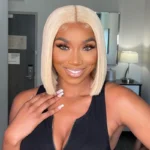 Glueless 613 Blonde Straight Bob Wig 6×5 Pre-Cut Lace Human Hair Wig Plucked Hairline - Image 5