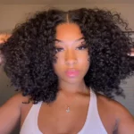 Glueless Kinky Curly Pre-Cut 6×5 Lace Wig Ready To Go Human Hair Wig Bleached Knots - Image 16