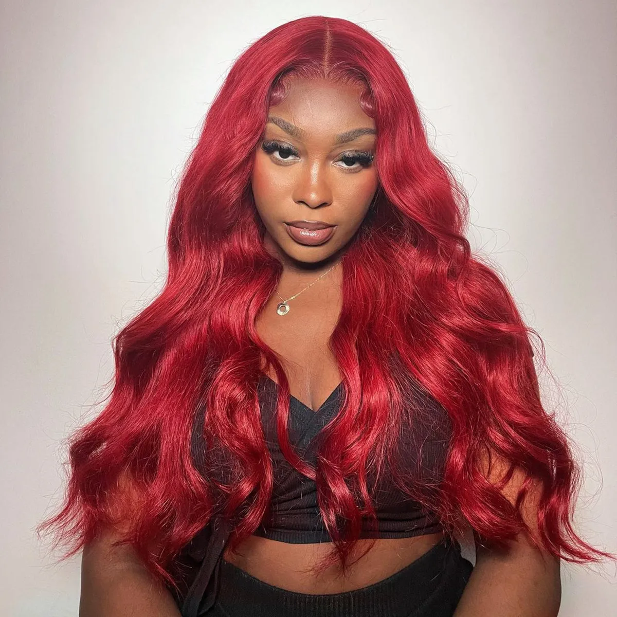 Glueless Red Body Wave Straight Pre-Cut 6×5 Lace Closure Wig Easy To Wear & Go Glueless Red Body Wave Straight Pre-Cut 6×5 Lace Closure Wig Easy To Wear & Go - Image 1
