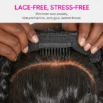 Balayage Highlight Burmese Curly Half Wig With Spiral Curly Ends Flip Over Human Hair Wig - Image 11