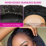 Beach Curly Natural Wave Half Wig Glueless Human Hair Wig 3 IN 1 Quick Install - Image 14