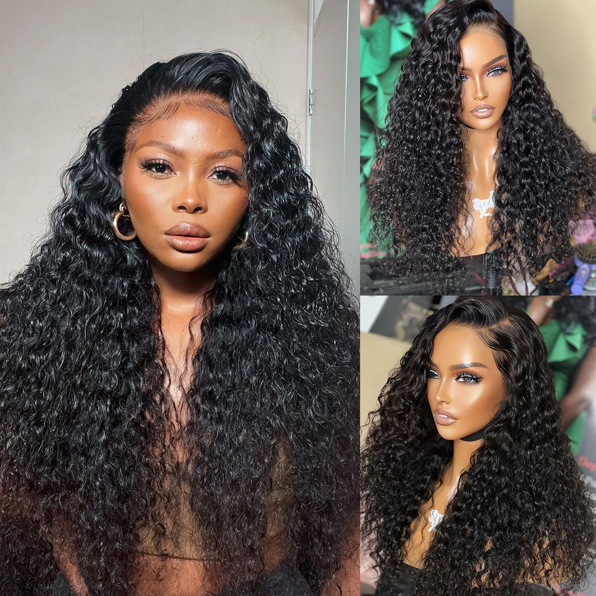 Water Wave HD Lace Front Wigs Super Thick Human Hair Wig Water Wave HD Lace Front Wigs Super Thick Human Hair Wig - Image 1