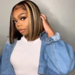Glueless Highlight 1b/22 Bob Wig 6×5 Pre-Cut HD Lace Wig Wear & Go - Image 14