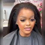4C Edges Hairline Kinky Straight 13×4 Lace Front Wig Glueless Wig Super Natural - Image 3