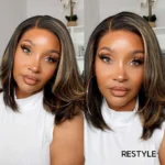 Glueless Highlight 1b/22 Bob Wig 6×5 Pre-Cut HD Lace Wig Wear & Go - Image 8